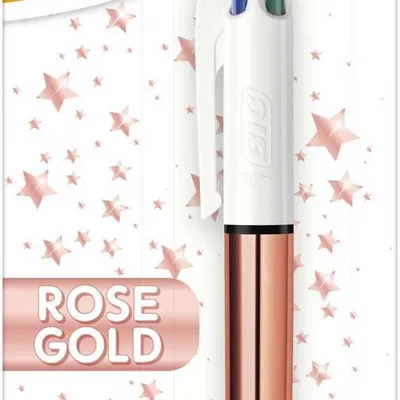 Długopis BIC 4 colours rose gold 999916 czterokolorowy 1.0mm blister