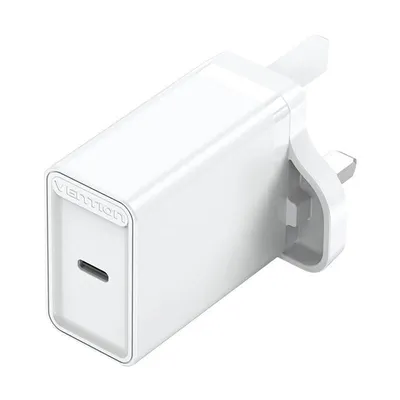 Ładowarka sieciowa usb-c Vention fadw0-uk 20w uk biała