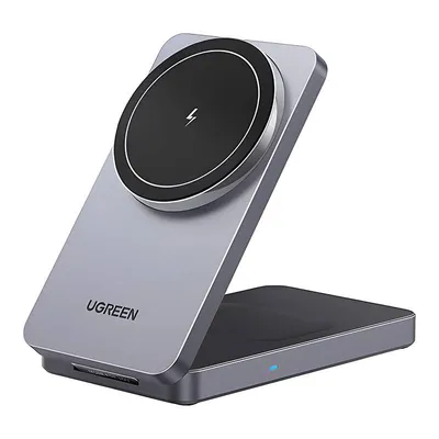 Ładowarka indukcyjna 2w1 UGREEN w528 do iphone, airpods, 20w (biała)