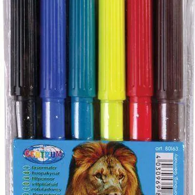 Flamastry op. pvc CENTRUM zoo 80163 mix*6