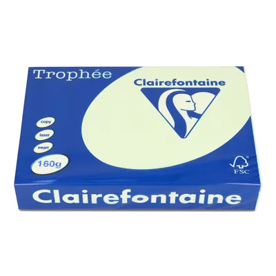 Papier ksero kolor a4 TROPHEE jasny zielony 160g 250 ark