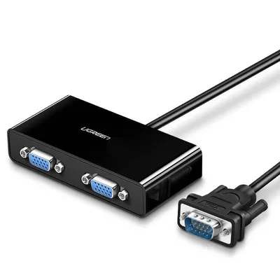 Ugreen 40254 rozdzielacz wideo vga do 2x vga - 1m (czarny)