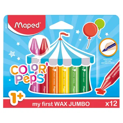 Kredki świecowe MAPED jumbo colorpeps early age 12 szt