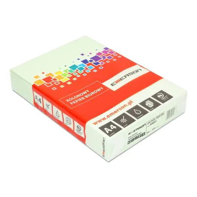 Papier ksero kolor a4 EMERSON jasny zielony 80g 500 ark