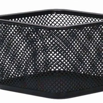 Pojemnik na spinacze kwadratowy 80x80x30mm Q-Connect office set czarny metalowa siatka
