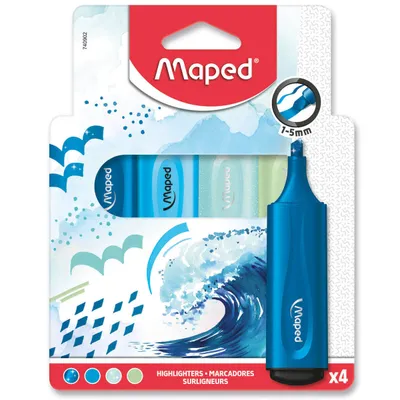 Zakreślacz MAPED fluo peps trzy mixy kol. po 4 szt. kartonowe etui
