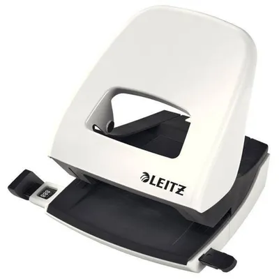 Dziurkacz metalowy LEITZ nexxt 5008 50081001 perłowy biały 30 kart