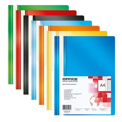 Skoroszyt a4 OFFICE PRODUCTS miękki czarny pp 100/170mikr