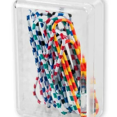 Spinacze okrągłe 50mm VICTORY OFFICE PRODUCTS 60z50312-99 zebra mix kolorów metalowepowlekane w pojemniku plastikowym 12szt