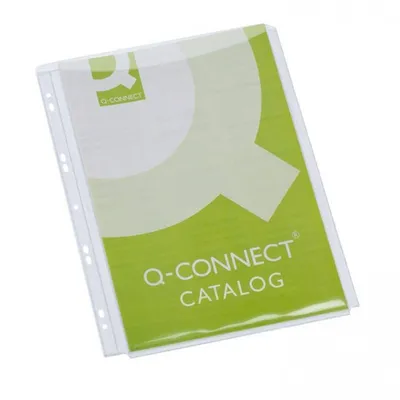 Koszulki krystaliczne a4 Q-Connect na katalogi pp 180mic 5szt