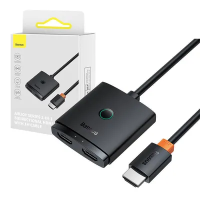 Adapter hdmi Baseus 2w1 z kablem 1m (czarny)