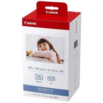 Canon color ink paper set, kp108in, kp-108in, foto papier, 3 opakowania kp36in typ połysk, 3115b001, biały, cp100, 220, 300, 330,