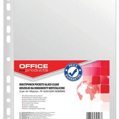 Koszulki krystaliczne a4 OFFICE PRODUCTS pp 55mic 100szt