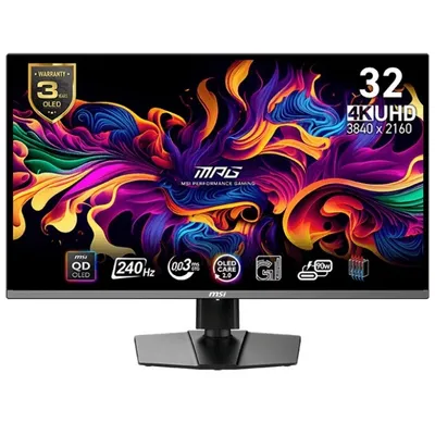 Msi monitor 31.5 cala mpg 321urx qd-oled qd-oled/led/uhd/flat/240hz/czarny