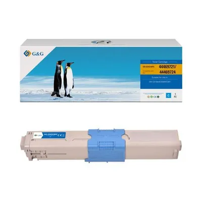G&g kompatybilny toner z 44469724, cyan, 5000s, nt-coc510fc, dla oki c510, 530, n