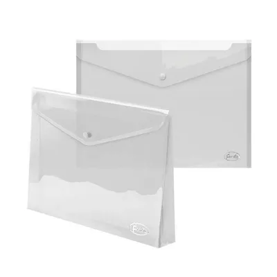 Teczka kopertowa z guzikiem a4 FOROFIS 91178 transparentna pp 0.35mm