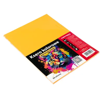 Papier ksero kolor a4 EMERSON pomarańczowy 80g 50 ark