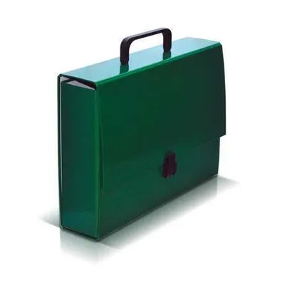 Teczka z rączką a4 VAUPE classic 305/06 zielona tektura powlekana pp 2mm 80mm