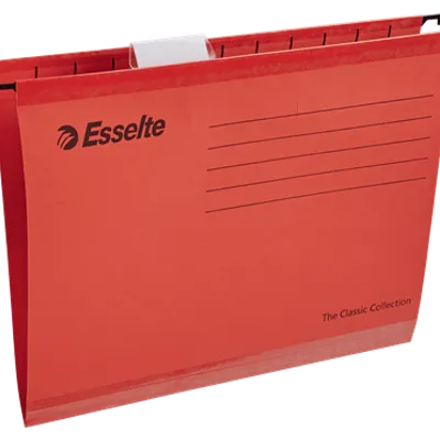 Teczka zawieszkowa a4 ESSELTE classic 90316 czerwona kartonowa 210g