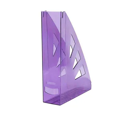Pojemnik na czasopisma a4/70mm OFFICE PRODUCTS transparentny fioletowy plastikowy ażurowy