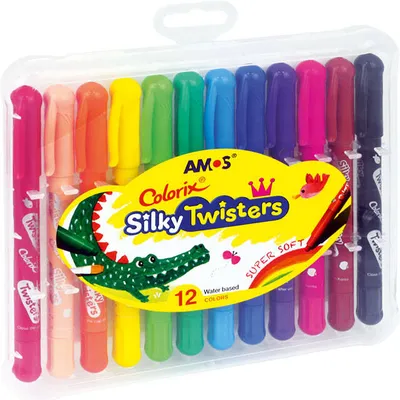 Kredki Amos cst12 silky twisters 170-2225 12kol