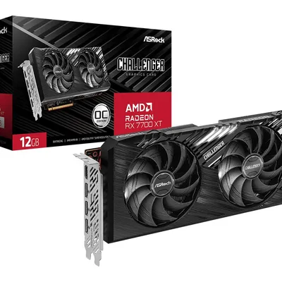 Asrock karta graficzna radeon rx 7700 xt challenger oc 12g gddr6 192bit
