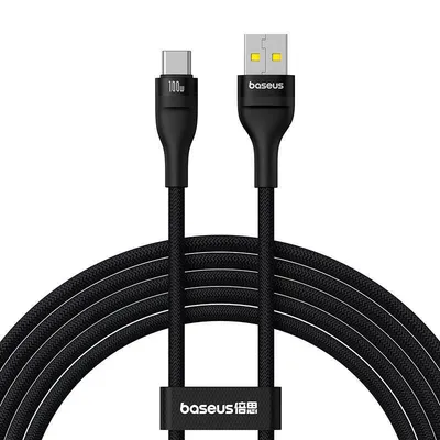 Kabel usb do usb-c Baseus flash 2 100w, 2m (czarny)