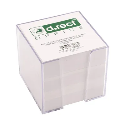 Kostka biurowa w pojemniku 85x85x80 D.RECT biała