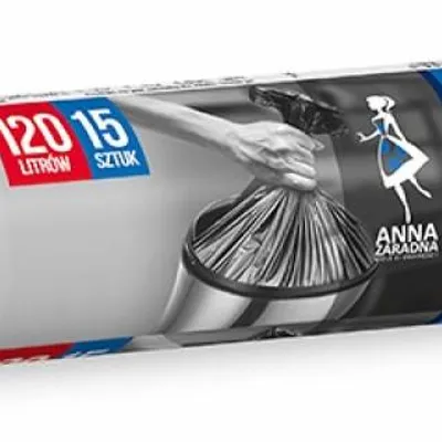 Worki mocne ANNA ZARADNA czarne 120l 15szt
