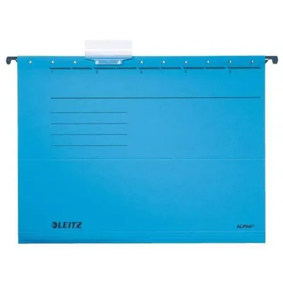 Teczka z perforacją zawieszkowa a4 LEITZ alpha 19850135 niebieska karton 230g
