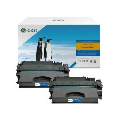 G&g kompatybilny toner z ce505x, cf280x, crg719h, black, 6500s, nt-ph505xcu, hp 05x, dla hp laserjet p2055d/p2055dn/p2055x, laserj
