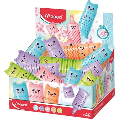 Zakreślacz MAPED mini kawaii pastel mix 5 kol