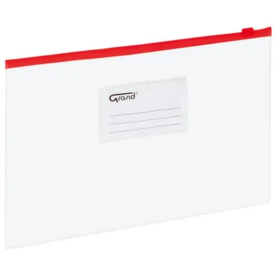 Teczka na suwak strunowa a4 Grand ec009b 120-1462 przezroczysta pp