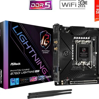 Asrock płyta główna b760i lightning wifi s1700 2ddr5 mitx dp/hdmi