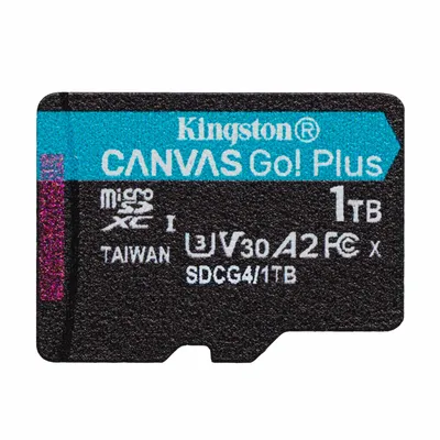 Kingston karta pamięci microsd 1tb canvas go! plus 200mb/s a2 u3 v30