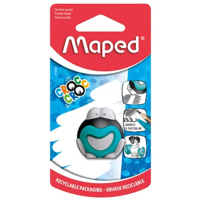 Gumka MAPED croc croc żaba niebieska blister