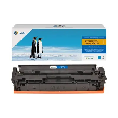 G&g kompatybilny toner z 054hc, cyan, 2300s, nt-pc054xc, 3027c002, high capacity, dla canon i-sensys lbp621cw, 623cdw, mf641cw, 64