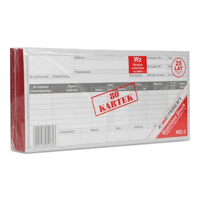 Druk akcydensowy wydanie materiałów na zewnątrz 1/3 a4 EMERSON wz-3 wielokopia 80 kart. 5 bl.