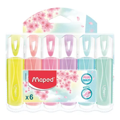 Zakreślacz MAPED classic pastel mix kolor. 6 szt etui