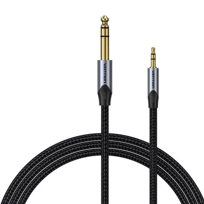 Kabel audio 3,5mm trs do 6,35mm Vention bauhh 2m szary