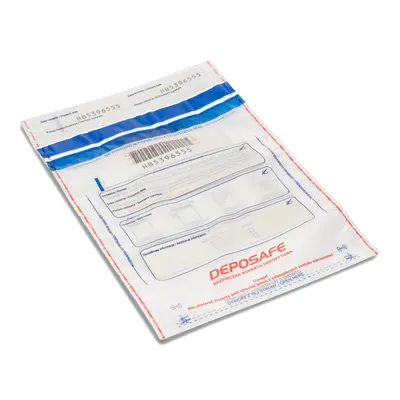 Koperty bezpieczne b5+ EMERSON deposafe transparentne z nadrukiem 100szt