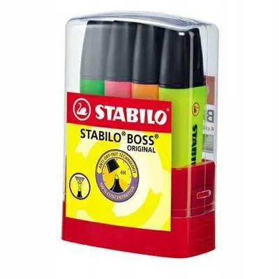 Zakreślacz STABILO boss 7004-4 mix*4 2-5mm 4szt.