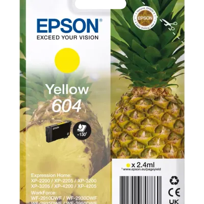 Epson oryginalny ink / tusz c13t10g44010, t10g440, 604, yellow, 2.4ml, EPSON xp-2200, xp-3200, xp-4200, wf-2930dwf, wf-2950dwf