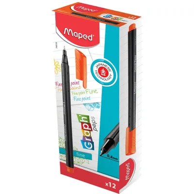 Cienkopis MAPED graph peps pomarańczowy 0.4mm