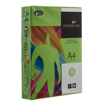Papier ksero kolor a4 PAPERLINE zielony intensywny 80g 500 ark