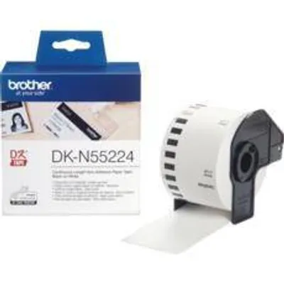 Tasiemka oryginalna czarny/białe BROTHER dkn55224 54mm x 30.48 m