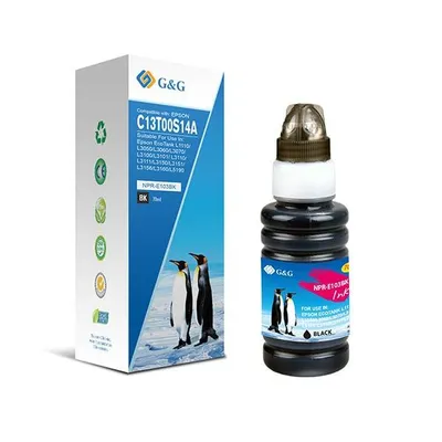 G&g kompatybilny ink / tusz z c13t00s14a, black, npr-e103bk-70ml-b, dla epson ecotank l3151, l3150, l3111, l3110