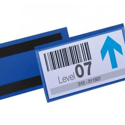 Kieszeń magazynowa magnetyczna 150x67mm DURABLE 174207 niebieska 50szt