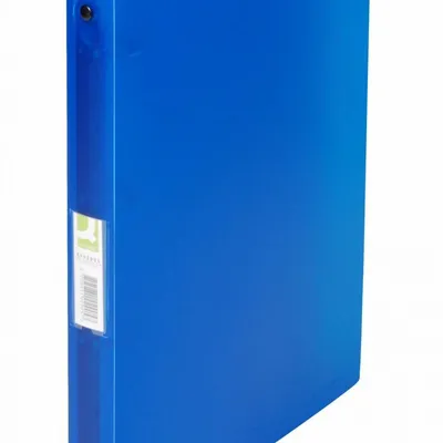 Segregator a4 pp Q-Connect 31mm transparentny niebieski 4 ringi