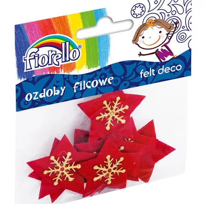 Ozdoby filcowe Fiorello gr-ch301 gwiazda 170-2458 10szt